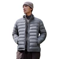 伯希和 羽绒服800蓬男女防风排骨鹅绒立领连帽防风保暖舒适外套内胆 【薄款】男-岩石灰 XL