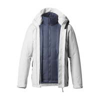 迪卡侬冲锋衣男三合一冬季防风保暖外套(23新)冷霜银S 4923880