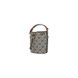 TORY BURCH 汤丽柏琦 T Monogram水桶包 海军蓝 迷你
