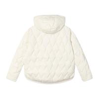 FILA 斐乐女士羽绒服2024冬季时尚休闲基础保暖连帽外套 燕麦米-BG M 165/84A
