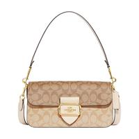 蔻驰(COACH)经典奥莱款女士单肩包休闲百搭单肩斜挎手提包新年 浅卡其色 CH506-IMOT4