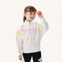 安踏 儿童运动上衣女童小童服装时尚百搭撞色运动外套春秋安踏童装