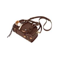 CinvaiKrose【赵昭仪同款】手提包包女包保龄球包单肩斜挎包女 CK女包-咖啡色【走心】