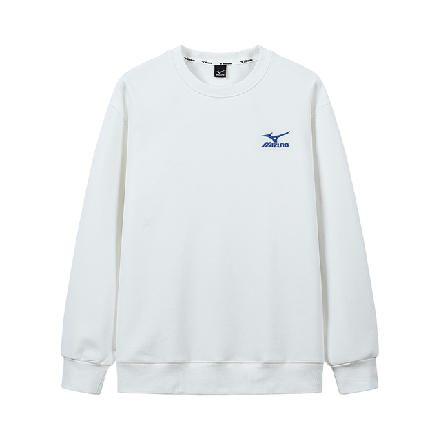 美津浓 春季时尚针织圆领卫衣男女同款加绒加厚亲肤卫衣男女