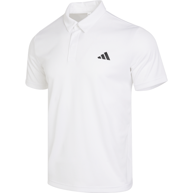 adidas 男式TENNIS FAB速干网球运动短袖POLO衫 白色