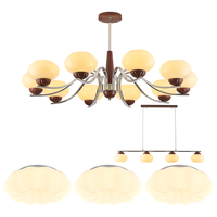 雷士 NVC   Lighting美式复古奶油风吊灯客厅大灯餐厅灯温馨卧室灯灯具灯饰全屋套餐 力荐 10+4头【三室两厅带光源】