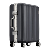 OIWAS 爱华仕 铝框行李箱轻音飞机轮密码拉杆箱时尚商务行李箱6505 深钛灰 20英寸可登机箱