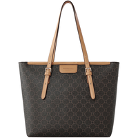 稻草人 包女包复古单肩包经典印花欧美风大容量托特包2024时尚女士手提包14寸电脑包轻奢