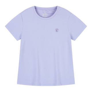 361° t恤短袖女夏季速干跑步运动上衣宽松休闲服 662424126H-3 淡薄紫 L