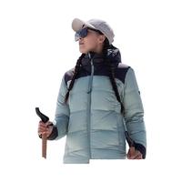迪卡侬男式山地徒步羽绒保暖连帽夹克外套保暖羽绒服 女款-青玉绿【鹅绒款】 升级 L