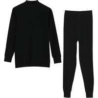 红豆居家内衣柔棉秋衣秋裤男士女士基础打底半高领保暖内衣套装 女士浅玉 L 170/95