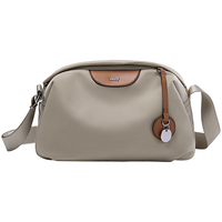 莱夫帆布斜挎包女 日常百搭休闲枕头包 奶茶杏中号锦纶款【可放五折伞】