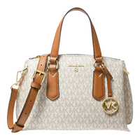 MICHAEL KORS 迈克·科尔斯 奢侈品 女士EMMA系列中号手提单肩包香草/橡子PVC 30S1GENS1B VANILLA/ACRN