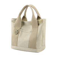 摩奇奥（MOQO）千层包女士帆布包手提包多隔层小包包妈咪外出手拎包袋子 卡其色 【小】手提