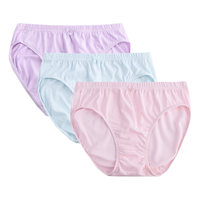 蝶安芬【3条装】纯棉女士内裤女中腰大码宽松三角裤头全棉女内裤 1175