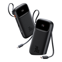 倍思 30W快充 充电宝 双Type-C线  20000mAh 黑