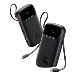 倍思 30W快充 充电宝 双Type-C线  20000mAh 黑
