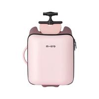 m-cro迈古micro儿童行李箱可骑可座人登机旅行箱小孩遛娃拉杆箱 20英寸 粉色、LED后轮、PP箱面