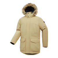 奥索卡OZARK羽绒服男女同款 冬季毛领防风羽绒服休闲外套156612 棕/褐/卡其/驼-501 M (170)