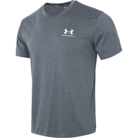 安德玛(Under Armour)短袖男装 24夏棉质柔软透气运动服休闲半袖圆领宽松潮流T恤男 1373997-012/深灰色 M/170