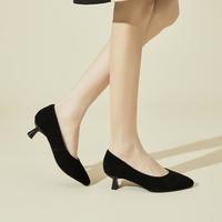 富贵鸟 春秋款浅口女士时装鞋清白百搭通勤鞋简约女单鞋