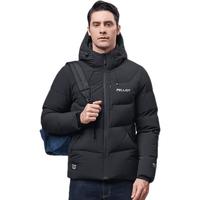 伯希和（Pelliot）户外加厚羽绒服男女秋冬加厚防风连帽羽绒衣保暖连帽外套 【男】曜石黑【抗寒-30°】 XL