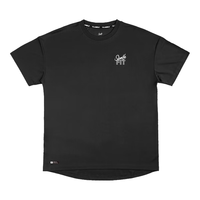 SLAMBLE 运动篮球FIT夏季美式t恤男圆领跑步透气速干 黑色 XL