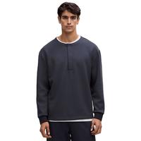 lululemon丨Softstreme™ 男士超宽松款长袖亨利衫 LM3EQMS 夜幕黑 L