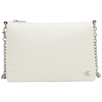 卡尔文·克莱恩 Calvin Klein 女包24春夏小众优雅金属字母链条单肩斜挎小方包圣诞DH3570 115-象牙白 OS