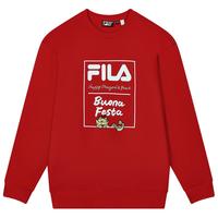 FILA 男女同款新年纯棉宽松卫衣圆领针织卫衣