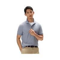 TOMMY HILFIGER【透气舒适】夏季男装珠地网眼商务休闲纯色短袖POLO衫JA572 【休闲修身】灰色NLH M （：135-150斤）