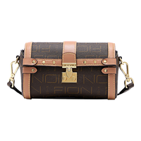 FION 菲安妮 八音盒波士顿包单肩斜挎包腋下包 啡/驼小号FAAFIUB013