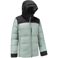 迪卡侬男式山地徒步羽绒保暖连帽夹克外套保暖羽绒服 女款-青玉绿【鹅绒款】 升级 S