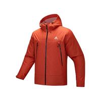 安踏【送定金】水壳2.0冲锋衣LT丨大地之壳防水防风徒步外套 火焰橙红-3 XL(男180)