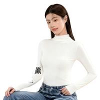 莫代尔 山茶花美肤衣半高领打底衫 女 L码 山茶白