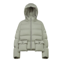 波司登（BOSIDENG）【反季】泡芙羽绒服女款短款脱卸帽新国标90绒运动外套 月光银灰8C58 S 160/84A