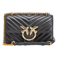 移动端、京东百亿补贴：PINKO 时尚迷你羊皮小香风女包单肩斜挎飞鸟燕子包 黑色100074 A0GK Z99Q