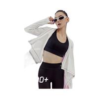 波司登 夏季防晒衣女骄阳系列中长款防紫外线UPF100+休闲外套B30525112 浮云白8115 只有s码