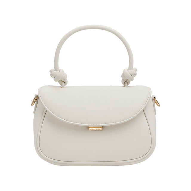 CHARLES & KEITH CHARLES&KEITH 奶油色柔软绳结手提斜挎包 CK2-50782623