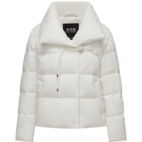 波司登（BOSIDENG）90绒短款羽绒服女新中式翻领盘扣气质显瘦冬季加厚外套B40144502 光影白8C12 M 165/88A 体重约120-140斤