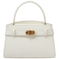 CHARLES & KEITH CHARLES&KEITH金属扣带凯莉包手提包单肩包包女包女士CK2-50270880 Cream奶白色 S