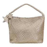 ECODAY托特包通勤女包经典大容量单肩小众织包包520 香槟色