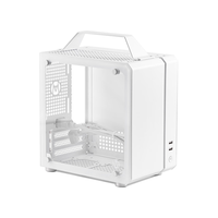 方糖机械大师  酷方 C24小方糖 ITX迷你台式手提机箱，多彩配色，塔式散热 极地白经典版 标配