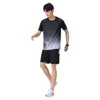 运动冰丝T恤男速干衣短袖跑步套装夏季薄款衣服篮球羽毛球服