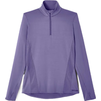 迪卡侬(DECATHLON)速干上衣女秋跑步长袖瑜伽服宽松训练服运动T恤RUNW 鸢尾紫 36/XS