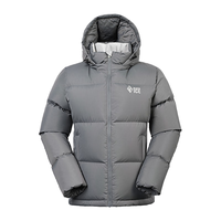 黑冰23年女短款连帽650+蓬户外加厚防风保暖羽绒 铁灰 M