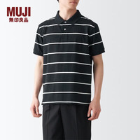 MUJI 無印良品 男式 棉水洗天竺织 短袖POLO衫 衬衫 纯棉 全棉男装 ABE14A
