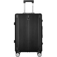 Samsonite新秀丽旗下美旅TY1铝框拉杆箱旅行行李箱万向轮密码箱复古潮流时尚男女学生 55*哑光银色 28英寸
