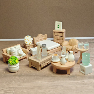 玩家小将迷你微缩模型仿真家具卧室茶几家居套装维景观小模型摆件diy食玩 单个马桶