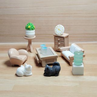 玩家小将迷你微缩模型仿真家具卧室茶几家居套装维景观小模型摆件diy食玩 套餐23【12件套】